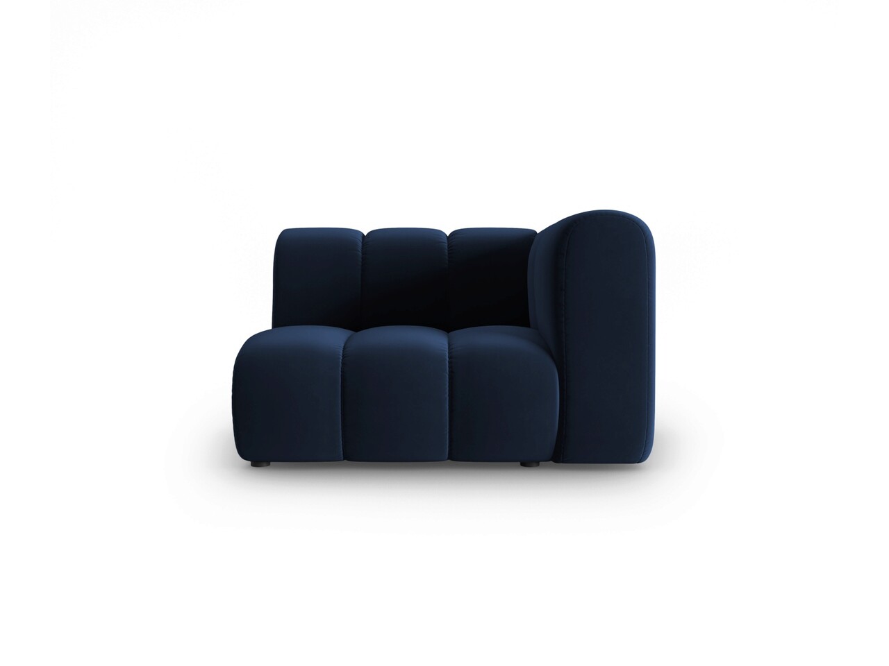 Modul canapea dreapta 1 loc, Lupine, Micadoni Home, BL, 114x87x70 cm, catifea, albastru regal - imagine 6